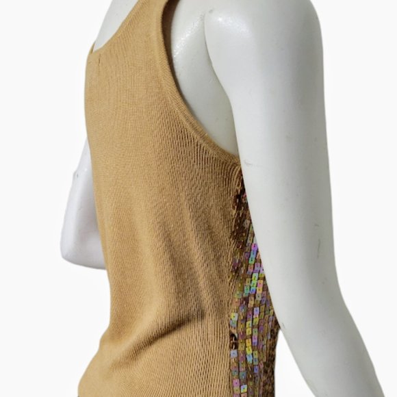 Vintage Women’s 52 Weekends Sequined Sleeveless Knit Sweater Shirt Tank Top Med - Picture 6 of 9